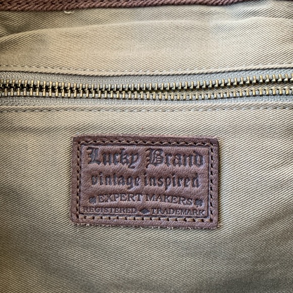 Lucky Brand Scalloped Patchwork Boho Suede Purse - Picture 12 of 16